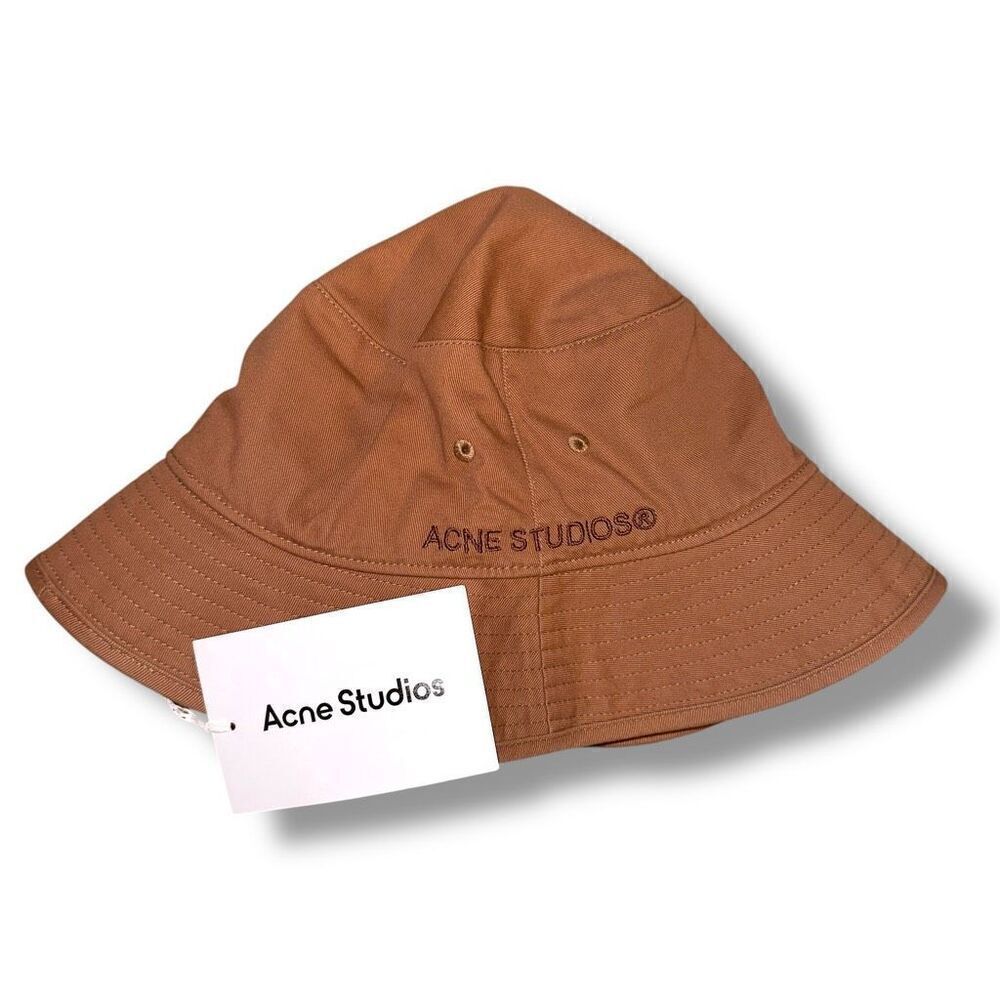 NWT Acne Studios Twill Bucket Hat in Tan Sz S/M